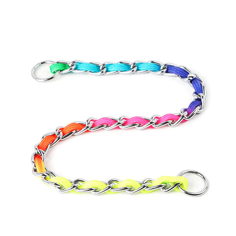 Ulysses Medium Small Dog Rainbow Dog Chain Teddy Golden Dog Leash Metal Dog Leash