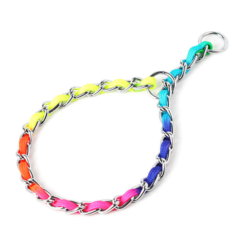 Ulysses Medium Small Dog Rainbow Dog Chain Teddy Golden Dog Leash Metal Dog Leash